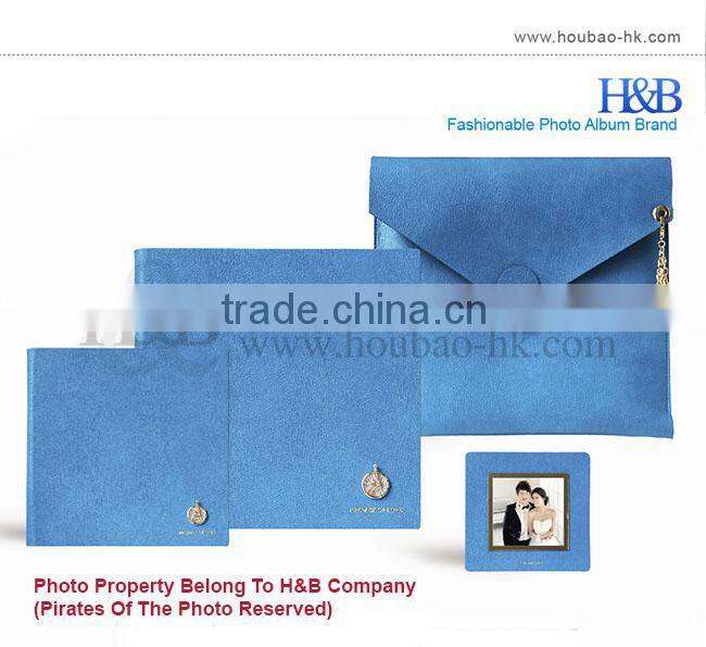 H&B hot sales 12*12 leather cover wallet size photo album