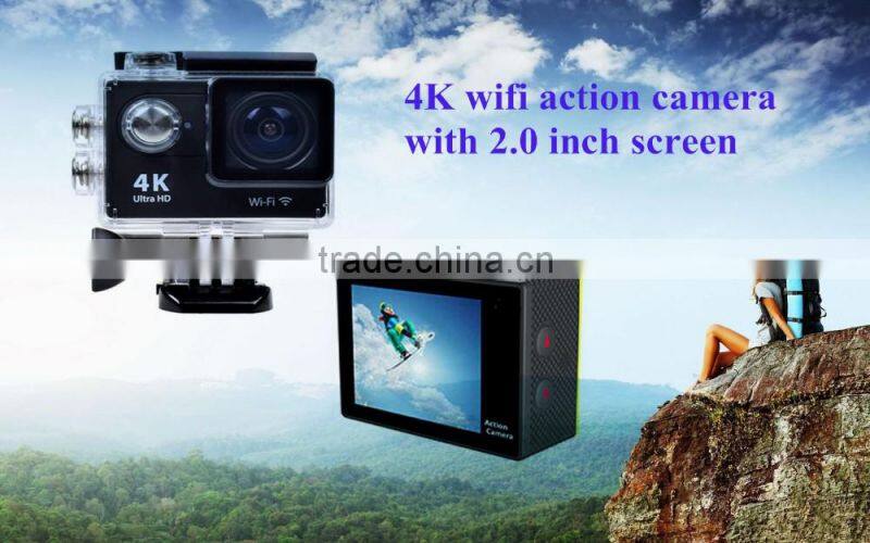 4K 30fps action camera sport cam mini Vedio camera 1080P Ultra HD 170 HD Wide Angle Fish-eye Lens