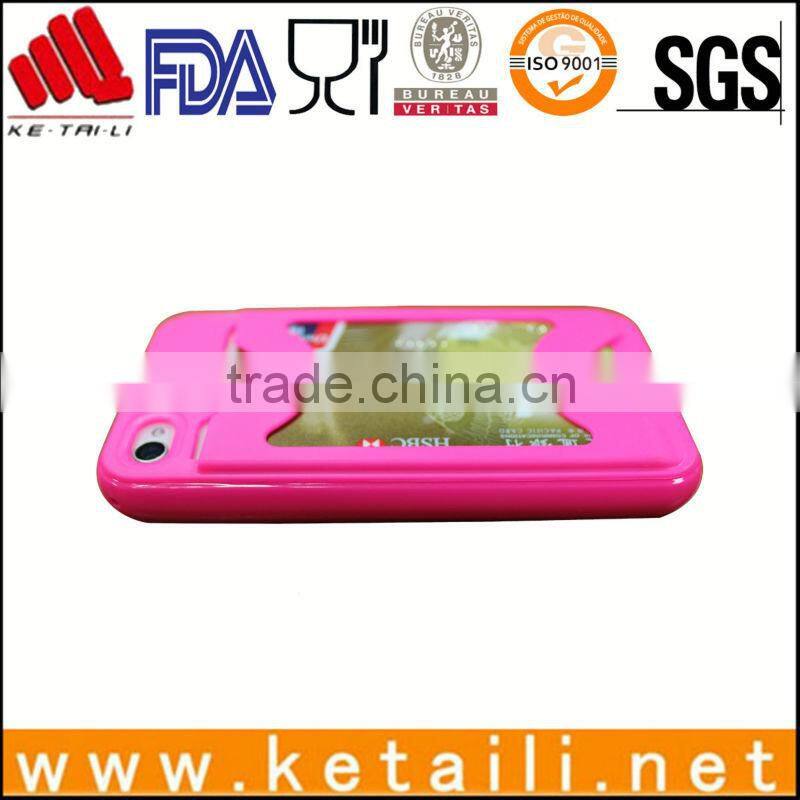 TPU phone cover with bankcard holder for iphone