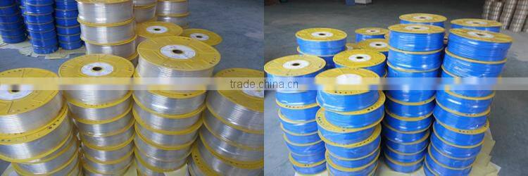 flexible braided PU Pneumatic Hose with brass fitting
