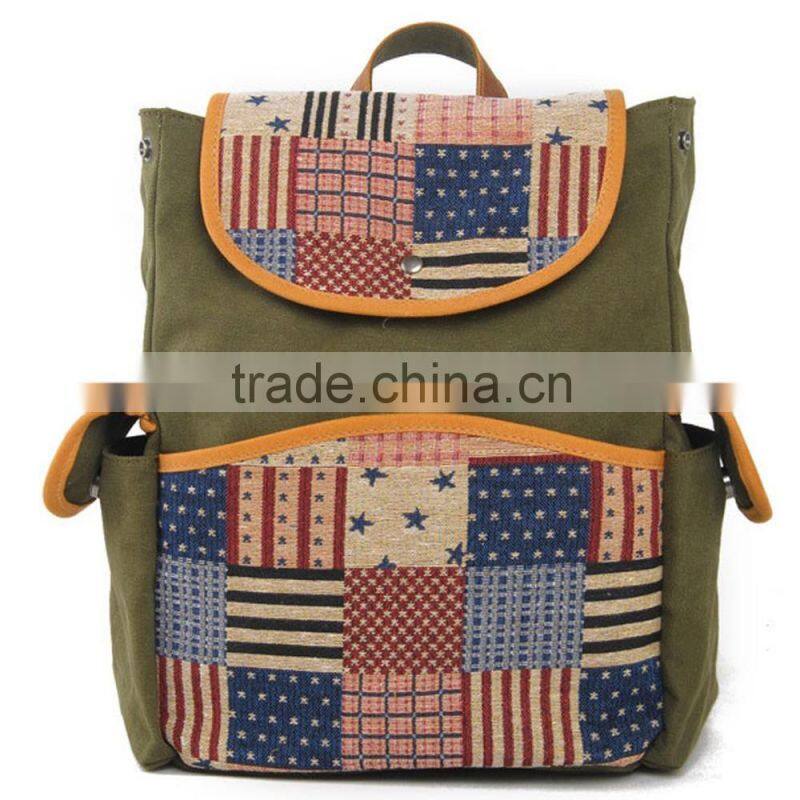 Trendy eminent waxed canvas 15inch laptop travel backpack laptop rucksack wholesale laptop backpack bag from guangzhou supplier