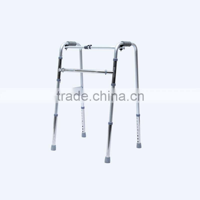 Folding Adjustable Aluminum old people walker without wheels
