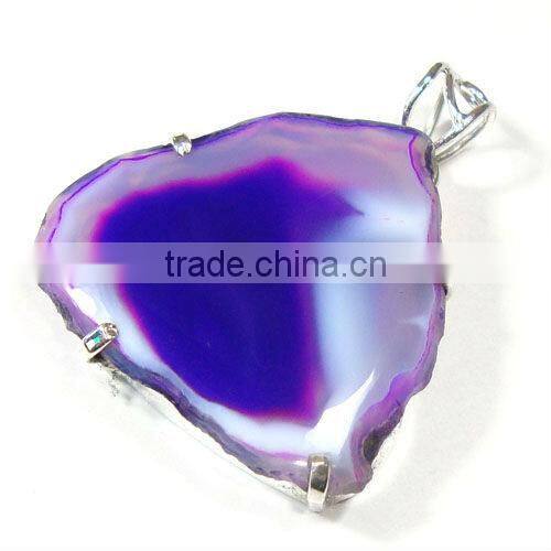 925 Stamped Sterling Silver Citrine Semi Precious Gemstone Pendant