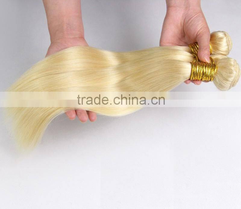 Wholesale Indian Hair #613 blonde hair weft for reseller