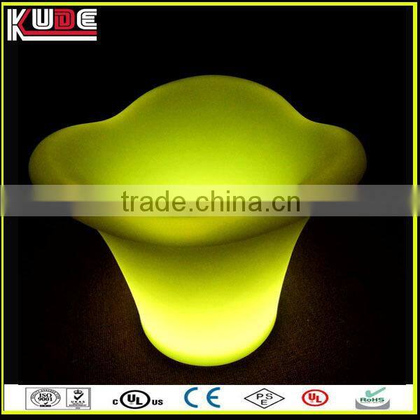 rechargeable plastic LED large ice bucket for hotel event