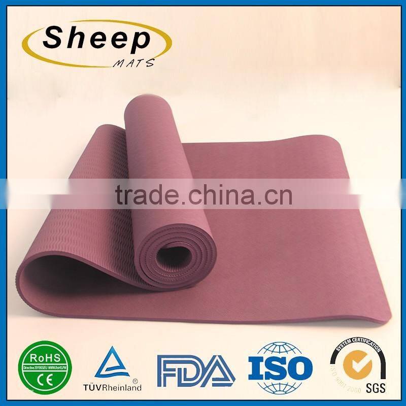 Hot sale exercise fitness anti slip 6mm comfortable best yoga mat