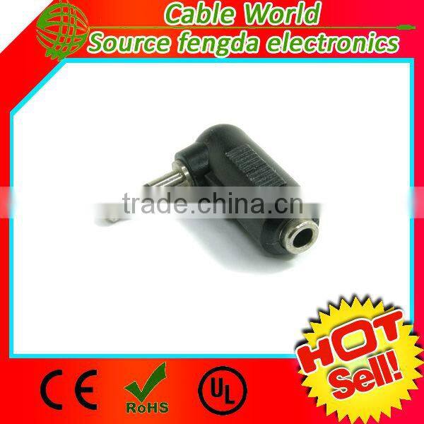 right angle 3.5mm connector male to female 90 degree extension adaptor