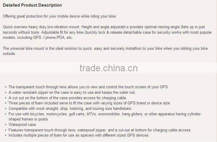 5 inches universal mountain bike bicycle motorcycle mobile phone cell phone smart phone holders handlebar mounts waterproof case