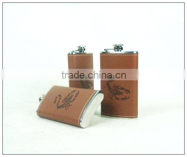 6oz portable engraved hip flask with logo