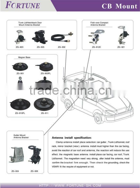 CB Antenna Magnetic Mount /Strong Magnetic Antenna base ZG-903DV