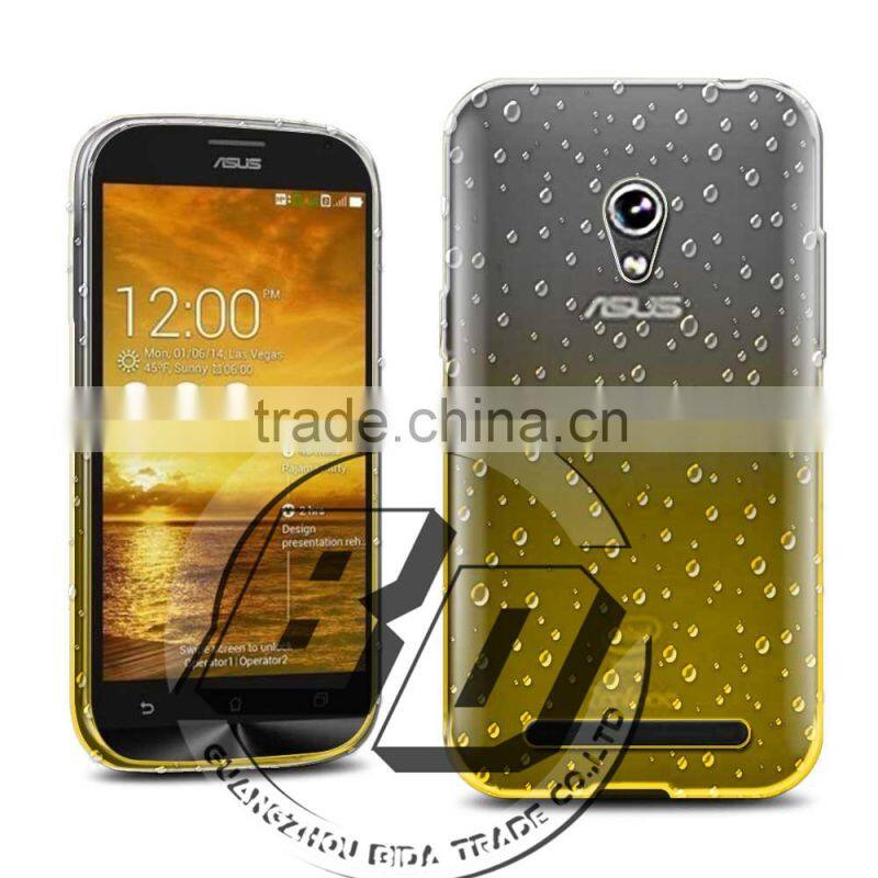 Newest Stylish 3D Raindrops Gradient Color Style Transparent Hard PC Case For ASUS Zenfone 5 Lite mobile phone case cover