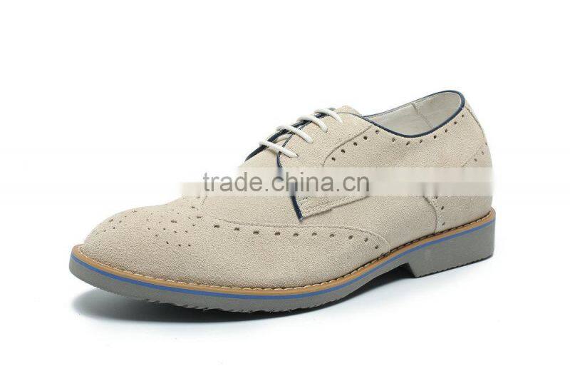 High class height increasing suede leather soccer shoe/shoes on sale/mens italian shoes