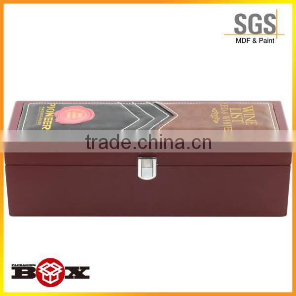Luxury hot sale high gloss lacquer finish wooden wine box with wine accessories