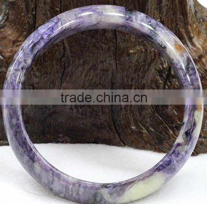 55-60mm inside diameter natural charoite gemstone bangle