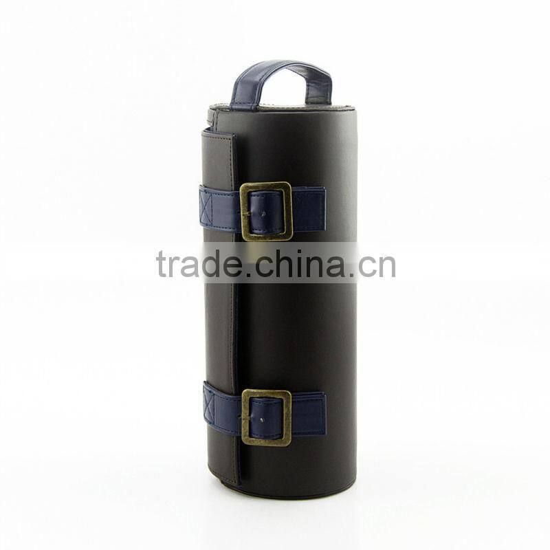 Chivas cylindrical leather wine bag carrier