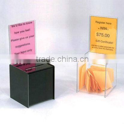 Cheap Transparent Acrylic Donation Boxes With Lock