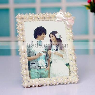 Europe Style Fancy 5x7 Resin Pearl Photo frame Factory Direct Sale