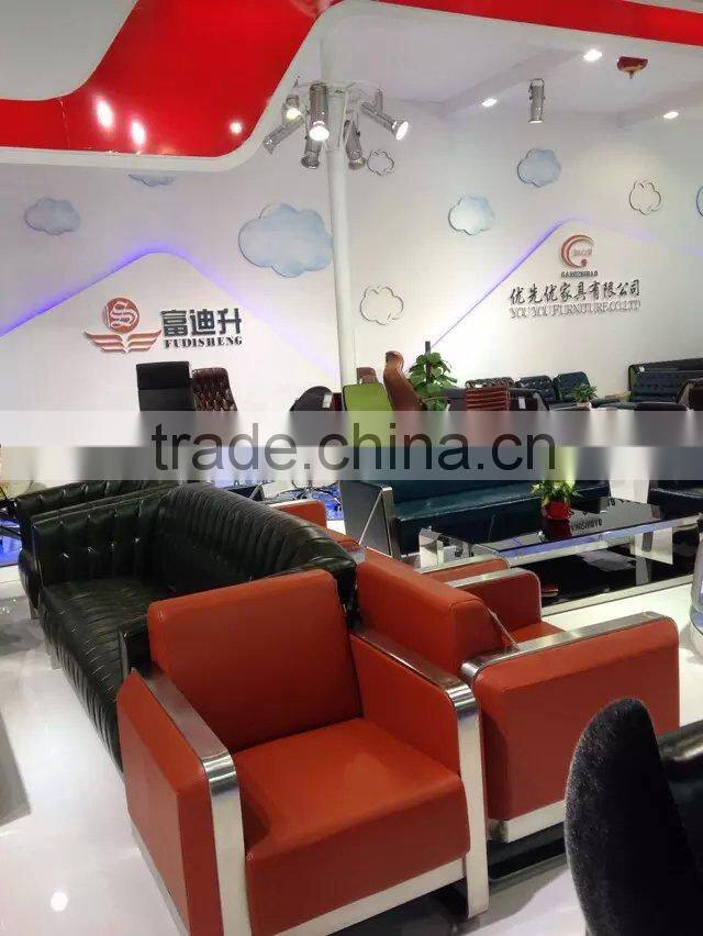 Green leather fancy sectional sofa sets 131 G-319