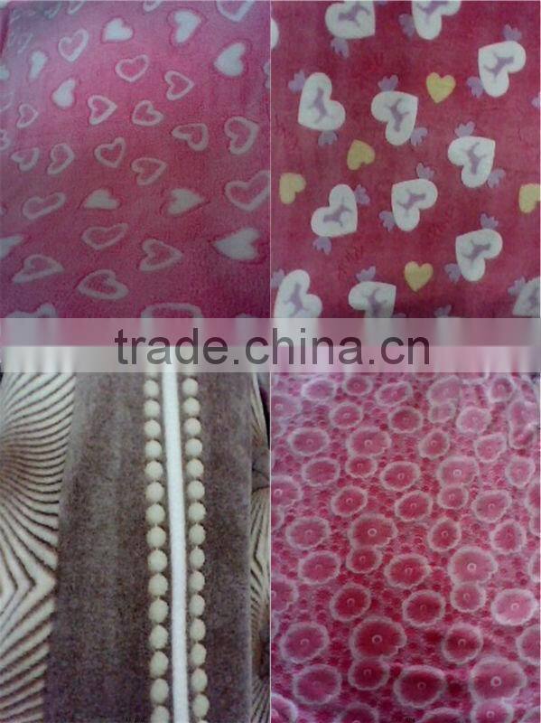 fluffy fleece blanket manfacturing printed designer polar fleece fabric