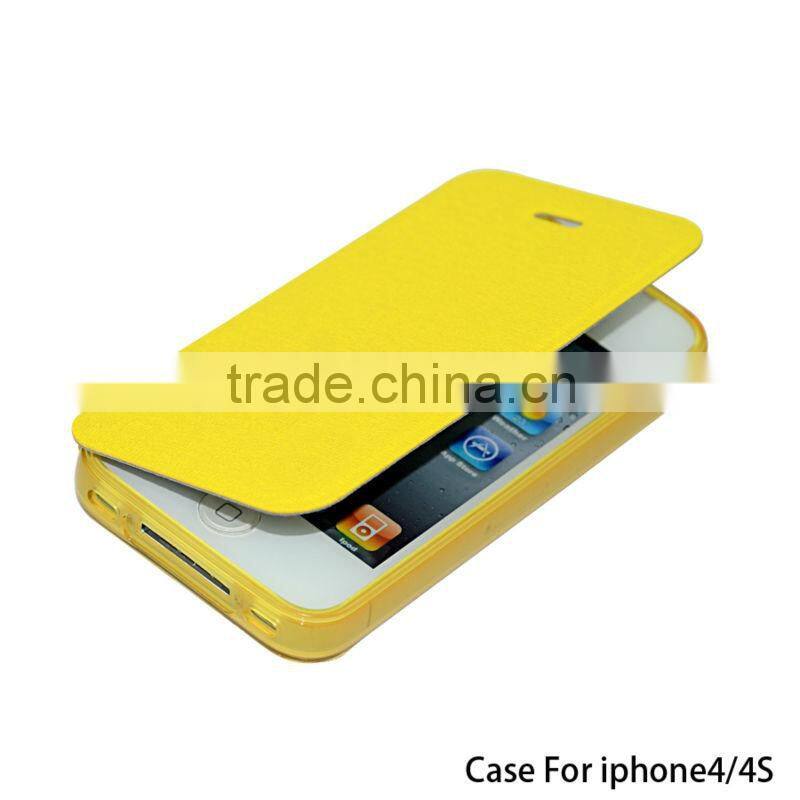 High quality custom leather phone cases for iphone 4 mobile phone