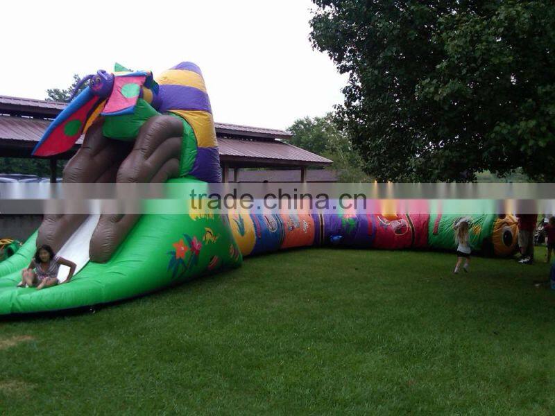 Giant commercial grade inflatable caterpillar tunnel
