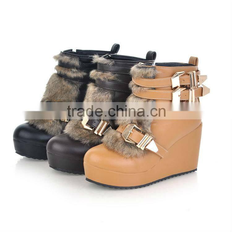 lady winter fashion pumps short warm boots XW326