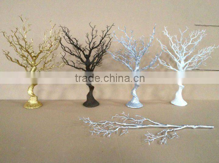 decorative artificial plastic wedding table tree centerpiece