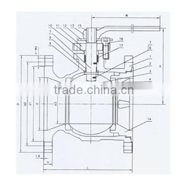 API 6D Reduced Bore Floating Ball Valve