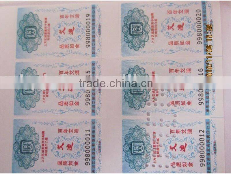 waterproof paper label