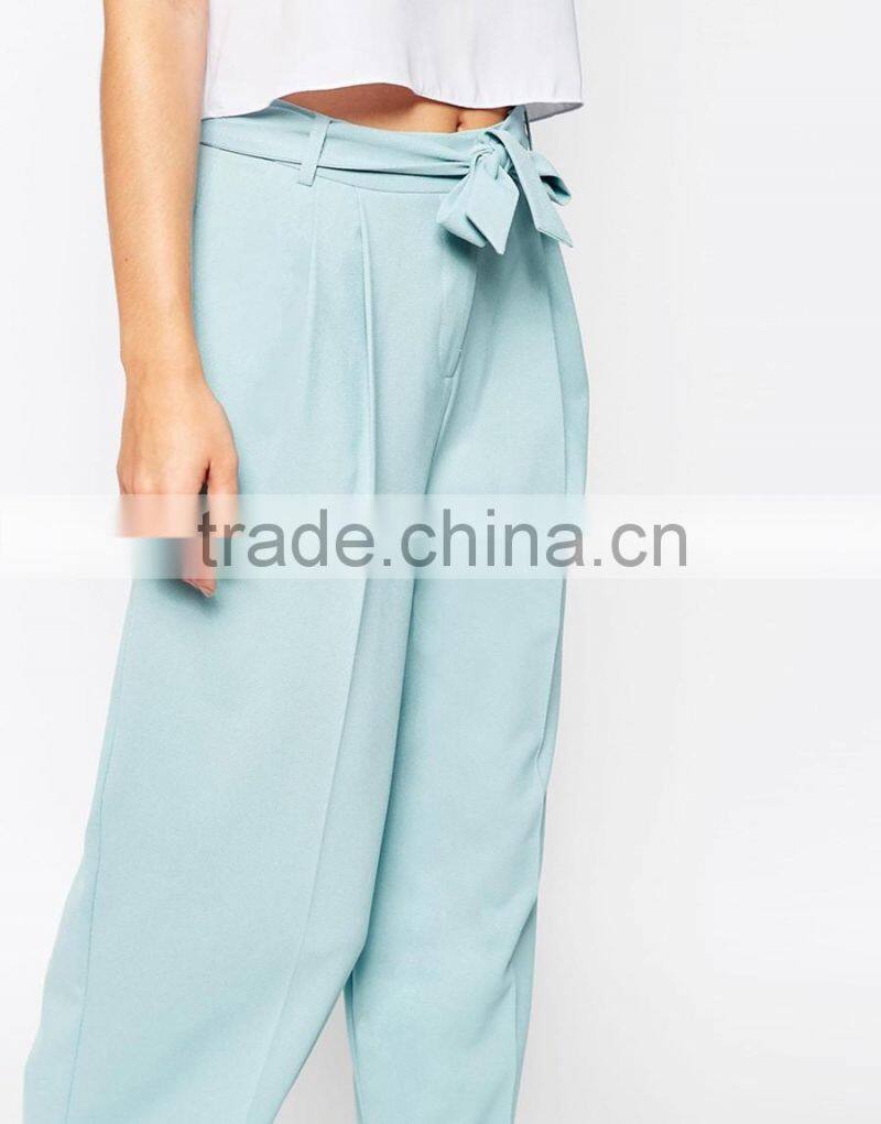 Wholesale women boudique blue belt cullote