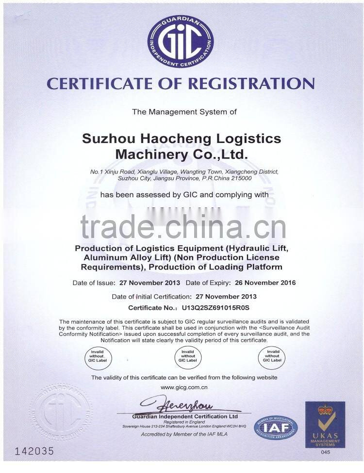 hydraulic car scissor platform elevator