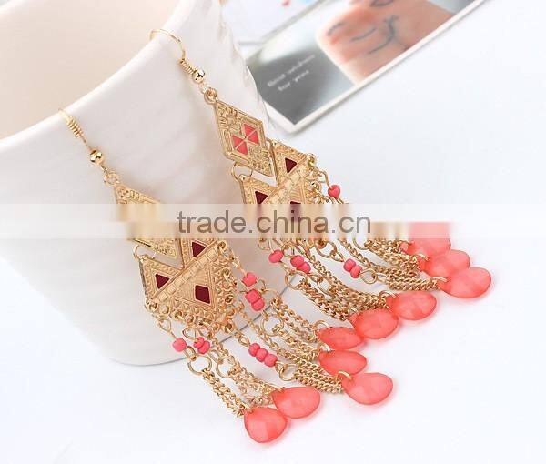 Fashion jewelry tassel earrings diamond jewelry