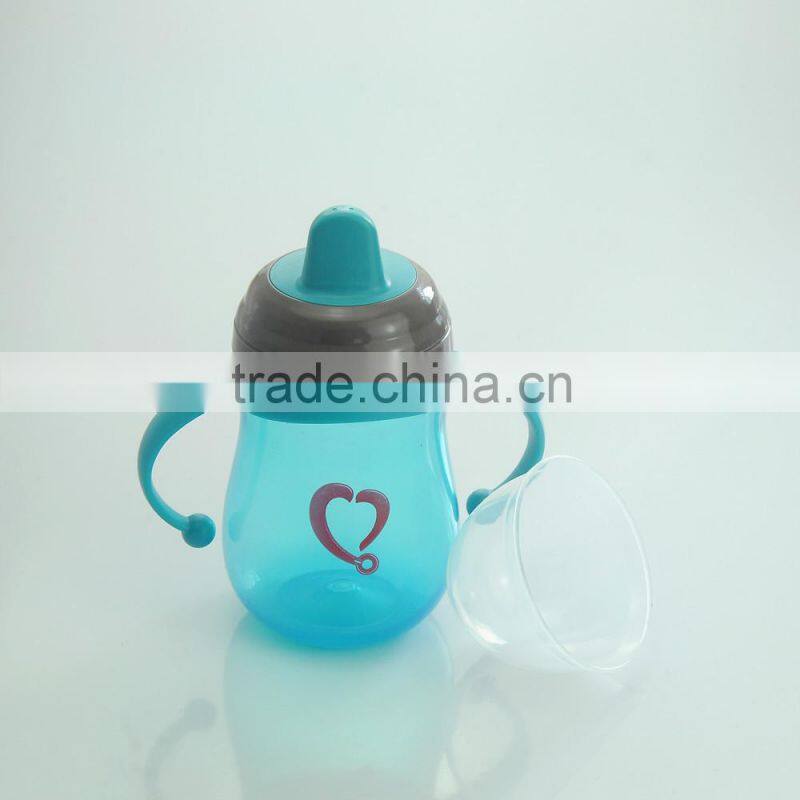 280ml wide neck colored Gourd-shaped PP water bottle trainning cup