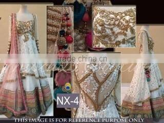 Vibrant White Net Designer Lehenga Choli/Online shopping for Indian lengha choli