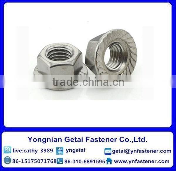 Stainless Steel 201/202/304/316 Hexagon Flange Nuts DIN 6923