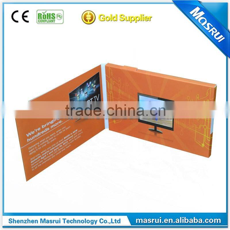 Digital mini lcd video screen business card video business card,lcd video card for invitation