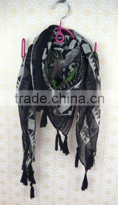 2015 fashion scarf multicolour Double Knitting scarf