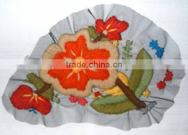 embroidered flower lace appliques wholesale