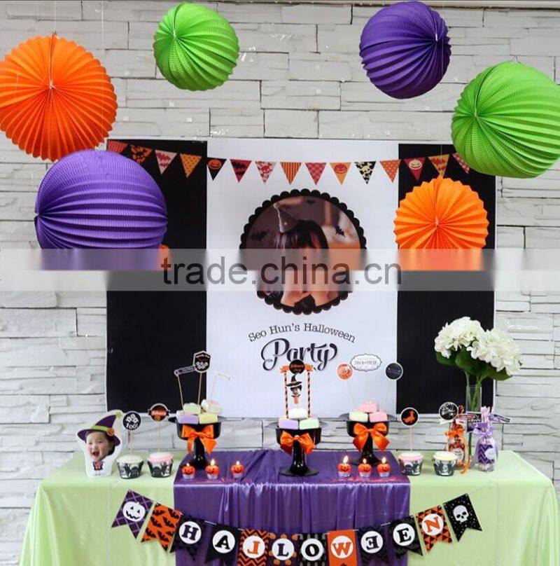 Halloween Party Supplies Paper Decorations Halloween Purple Vampire Bats Foil String Decorations