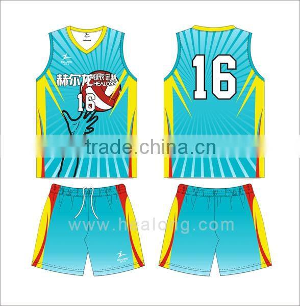 printed volleyball jersey volleyball uniform set high quality custom volleyball jersey