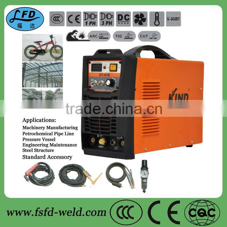 Inverter dc tig cutting mma 3 in 1 inverter plasma cut welder