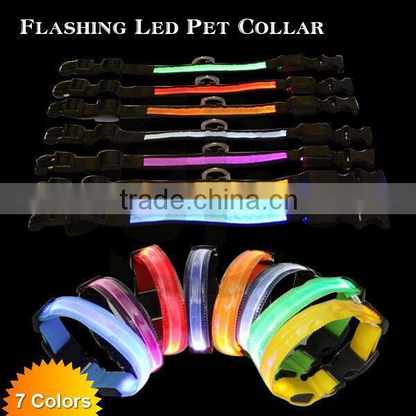 China Wholesale Webbing Dog Bows Led Pet Collar