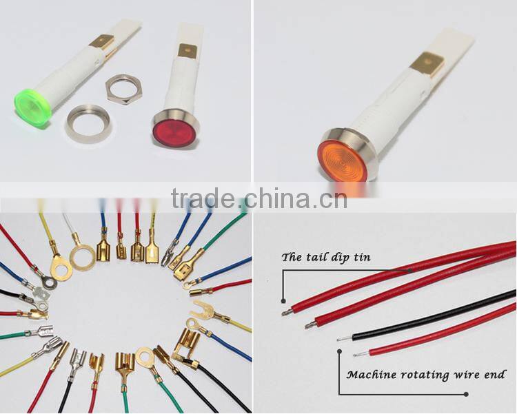 10mm high brightness oven red bidirectional automotive 6 volt led indicator light 12v