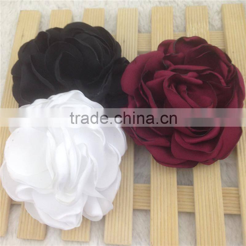 DIY 4" Baby Hair Flower for Kids Headband Hair Accessories Satin Baby Flower for Kids in Stock