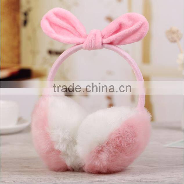 Two Colored Soft Cony Hair Kids Earmuffs