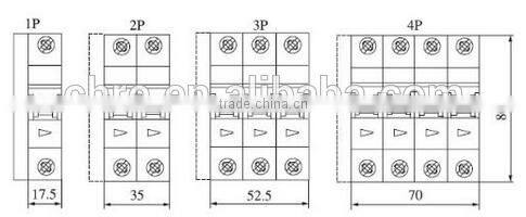 mini Circuit breaker DZ47-100 4P MCB