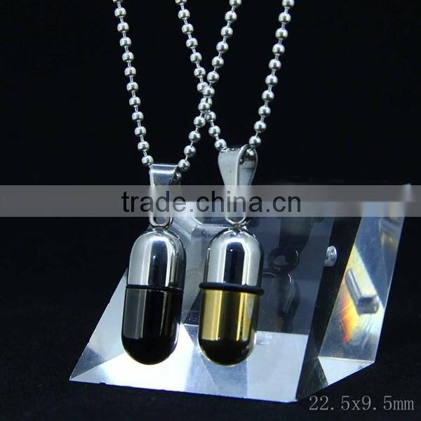 stainless steel bullet pendants for man high quality