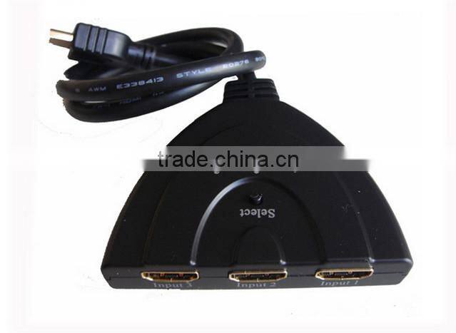 NEW HDMI Switcher 3x1 with 50cm Pigtail HDMI Cable