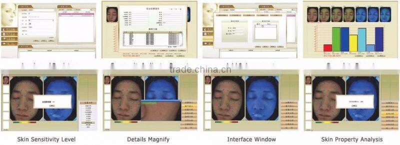 High quality 3D magic Mirror 15 mega best skin analyzer with RGB+UV+PL skin test system