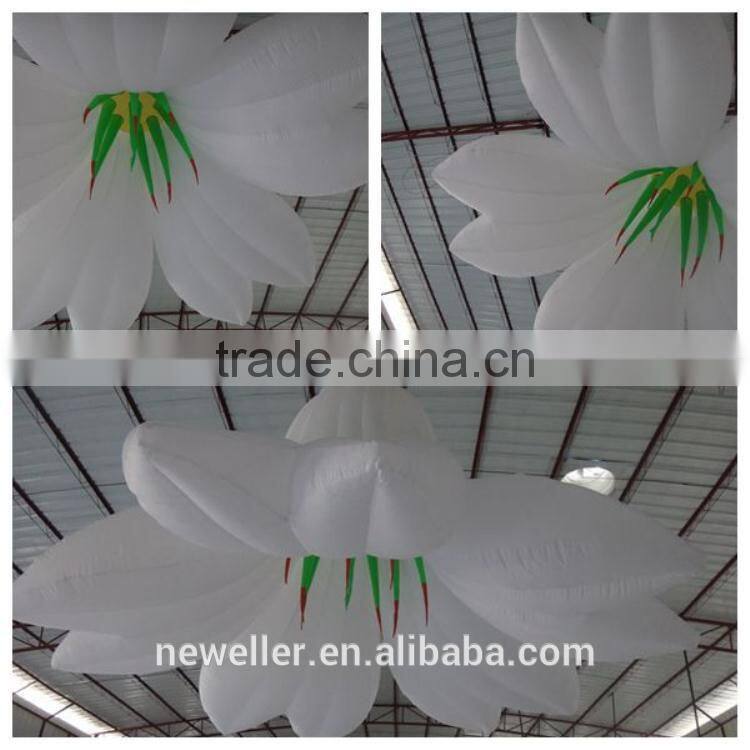lwo price pvc promotion wedding inflatable flower With LED light